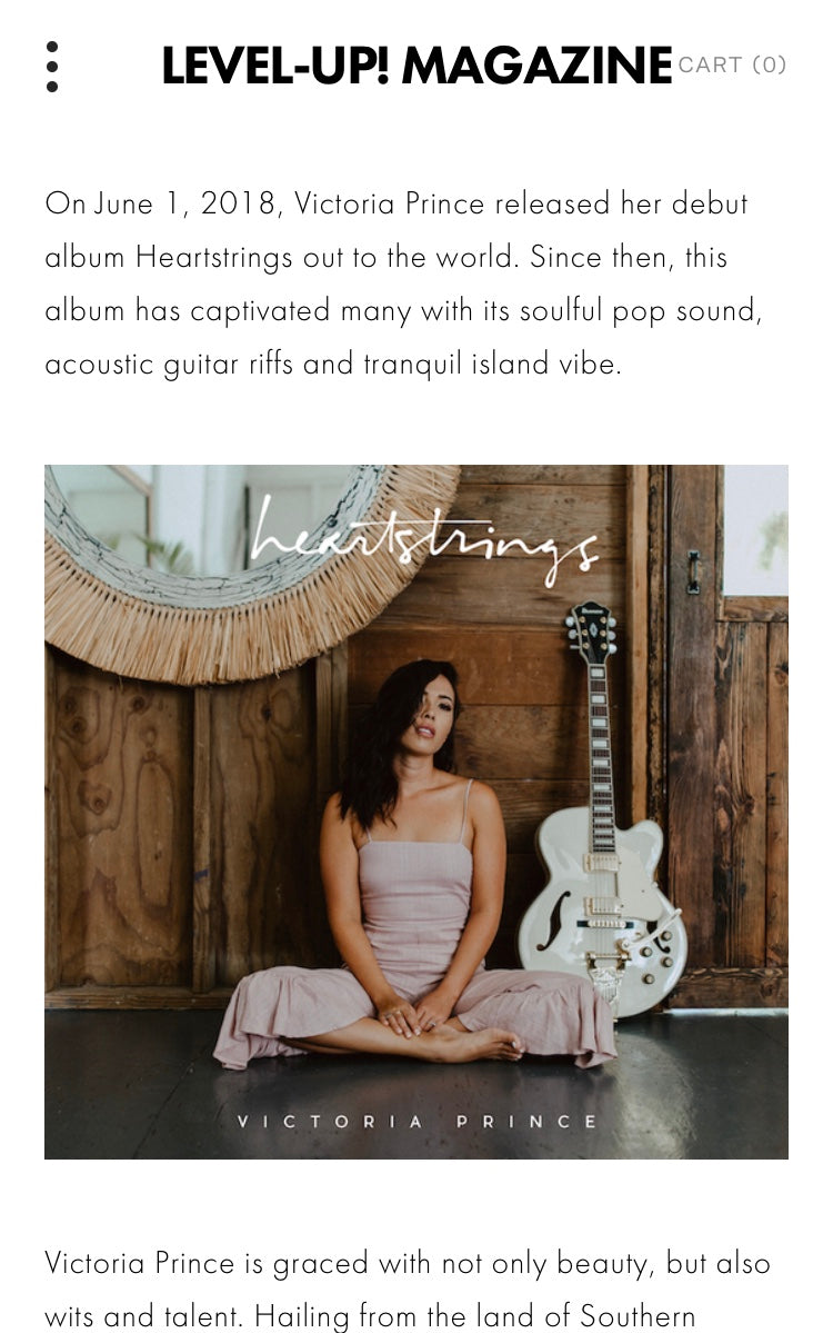 Level-UP! Magazine Review of my Debut Album HEARTSTRINGS!